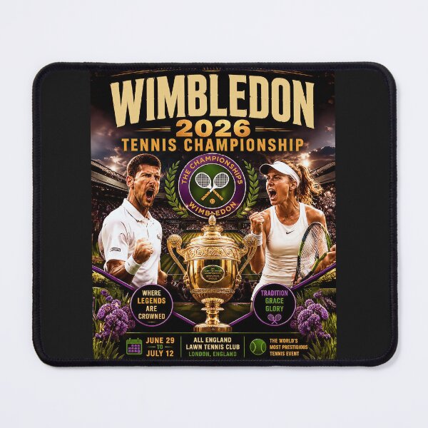 Item preview, 2026 WIMBLEDON CHAMPIONSHIP – The Grand Slam of Grass Court Tennis designed and sold by DBM Photo Art 1.