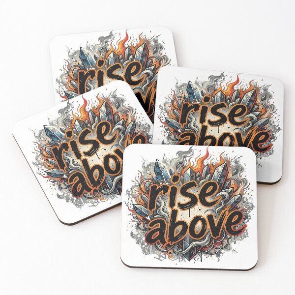 Item preview, Rise Above Bold Graffiti Crystals Flame Urban T-Shirt designed and sold by weeomano.