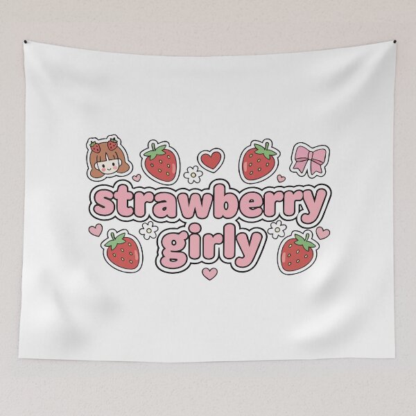 Item preview, Strawberry Girly PNG, Coquette Strawberry Clipart, Kawaii Pink Bows, Cute Fruit Aesthetic, Junk Journal, Sticker Design designed and sold by jenelectra.