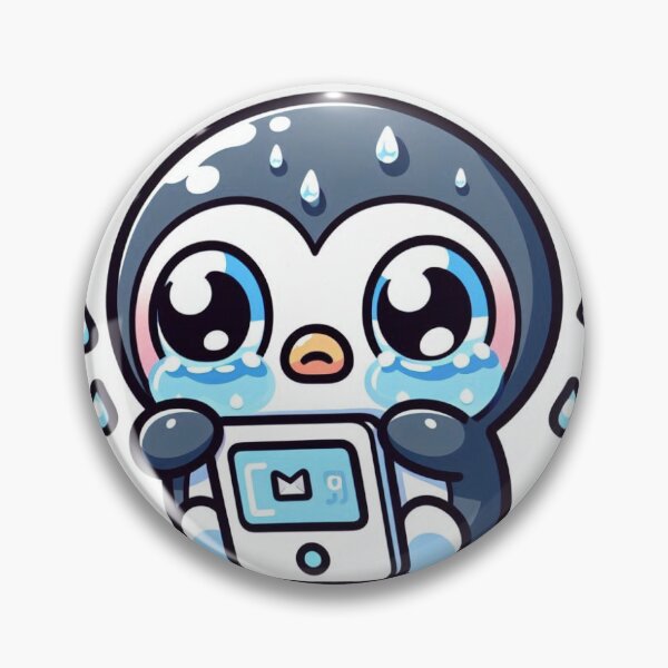 Item preview, Kawaii Late Reply Penguin Sticker designed and sold by PastelPawsArt.