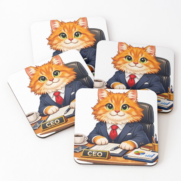 Item preview, Funny Business Ginger Cat in a Suit designed and sold by BarkAndArt.