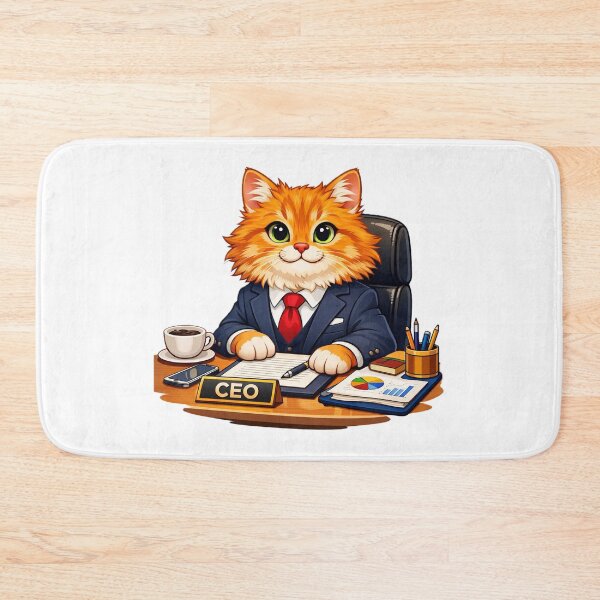 Item preview, Funny Business Ginger Cat in a Suit designed and sold by BarkAndArt.