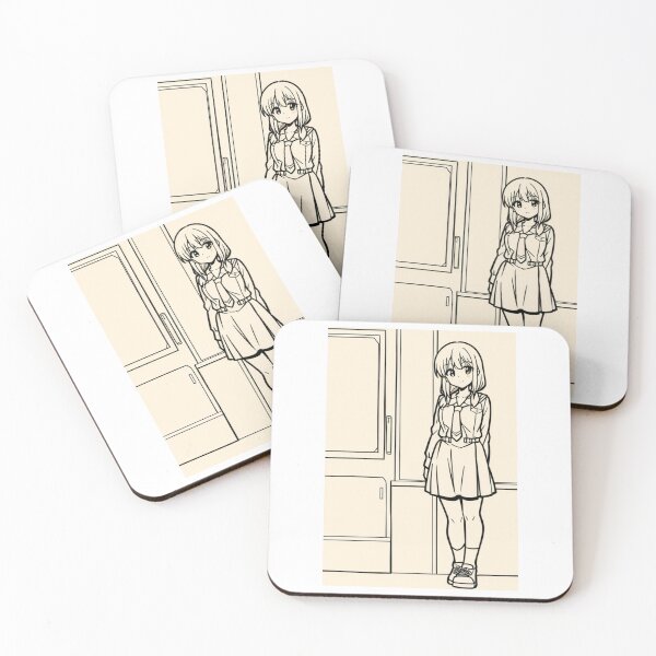 Item preview, Portrait - Anime student smiling in uniform designed and sold by AnimeShin.