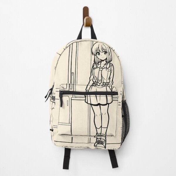 Item preview, Portrait - Anime student smiling in uniform designed and sold by AnimeShin.