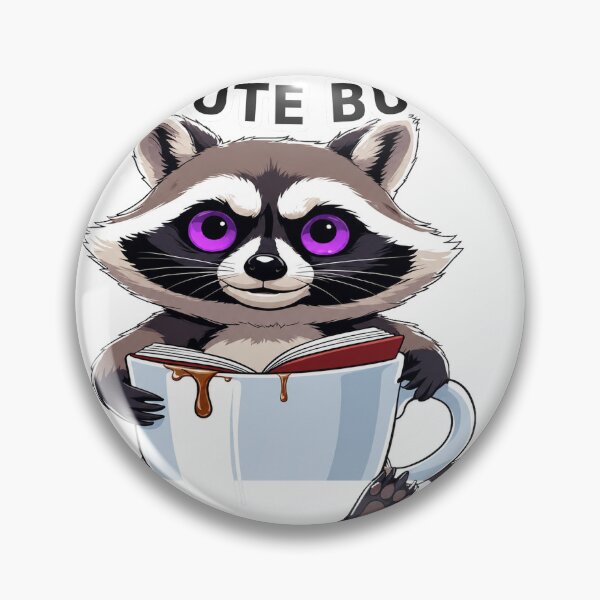 Item preview, Cute but will poke you raccoon reading with coffee designed and sold by tsm2015.