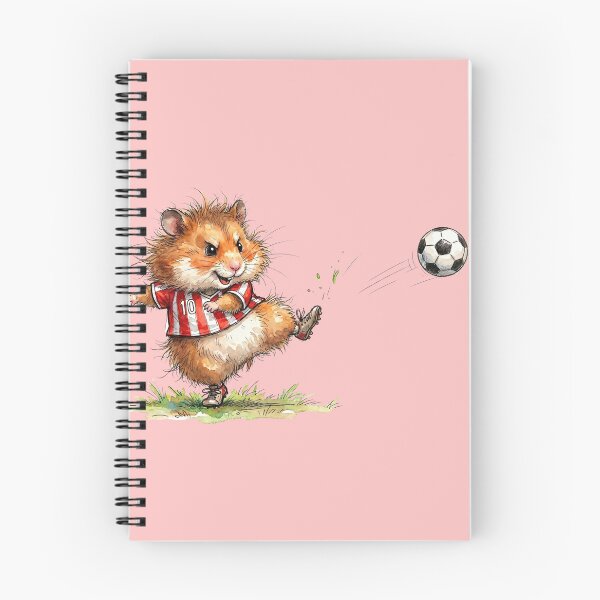Item preview, Cute Watercolor Hamster Kicking Soccer Ball Number 10 Art designed and sold by BreezifyDesignStudio.