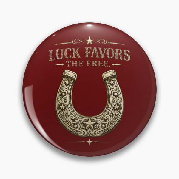 Item preview, Luck Favors The Free - Retro Western Horseshoe Graphic | Vintage Cowboy Country Design designed and sold by Anyshca.