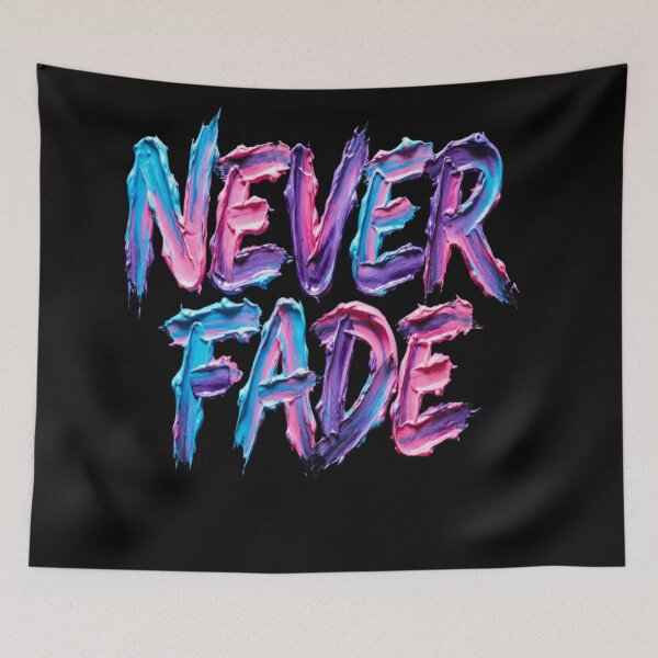 Item preview, Cyberpunk Never Fade Thick Impasto Text Graphic designed and sold by Pawar1999.