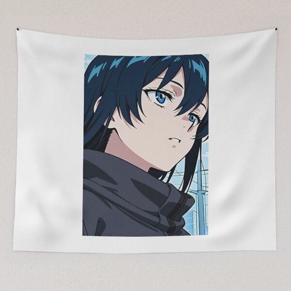 Item preview, Portrait - Anime woman dreamy profile blue sky designed and sold by AnimeShin.