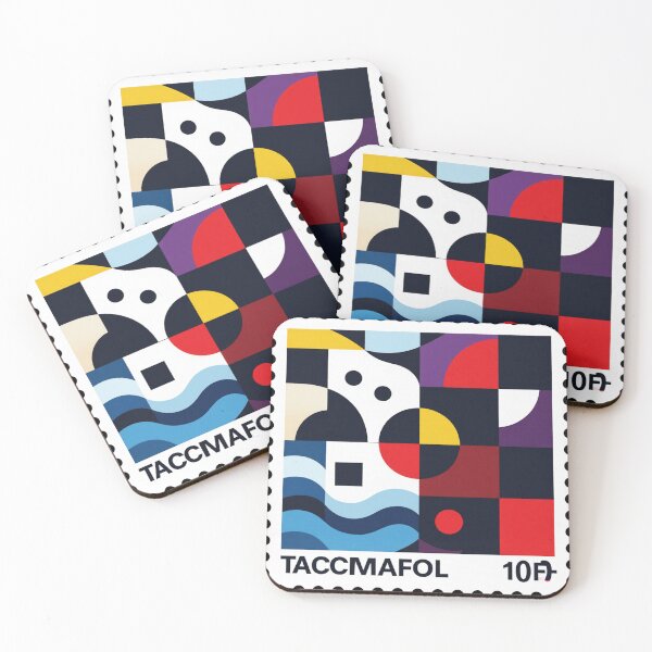 Item preview, abstract 5 stamp colorful geometric abstract design designed and sold by SmashingDeals.