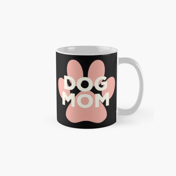Item preview, Dog Mom Pink Paw Print Ivory Lettering in Egyptian Revival Style designed and sold by PyramidPrintWrx.