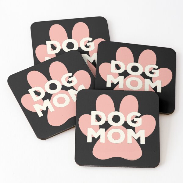 Item preview, Dog Mom Pink Paw Print Ivory Lettering in Egyptian Revival Style designed and sold by PyramidPrintWrx.