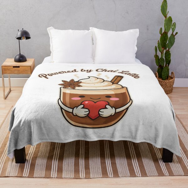 Item preview, Powered by Chai Latte – Cute Kawaii Chai Tea Lover Coffee Drink Design designed and sold by ArcticFoxStudio.
