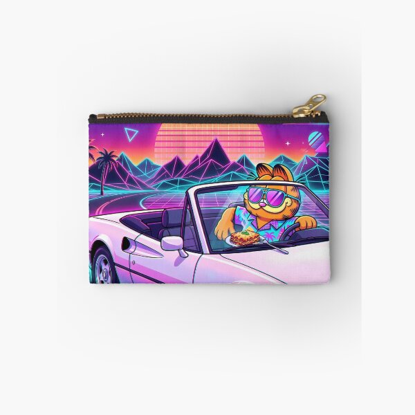 Item preview, Car Retro Neon Cyberpunk Cosmic Cat Lasagna Designs designed and sold by ART ATTACK ZONE.