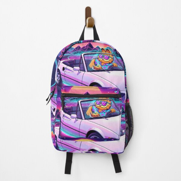 Item preview, Car Retro Neon Cyberpunk Cosmic Cat Lasagna Designs designed and sold by ART ATTACK ZONE.