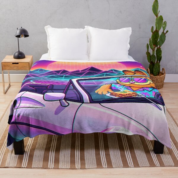 Item preview, Car Retro Neon Cyberpunk Cosmic Cat Lasagna Designs designed and sold by ART ATTACK ZONE.