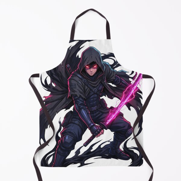 Aperçu de l'œuvre Katana néon Shadow Assassin – Guerrier anime cyberpunk sombre 8K PNG Streetwear Art créée et vendue par krishna-artdesigns.