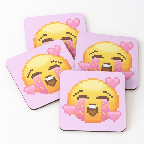 Item preview, Pink Heart Pixel Emoji designed and sold by tamsclub.