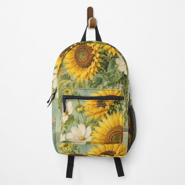 Item preview, Sunflowers and Cosmos in Glass Vase – Watercolor Floral Art designed and sold by Soul Garden Studio.