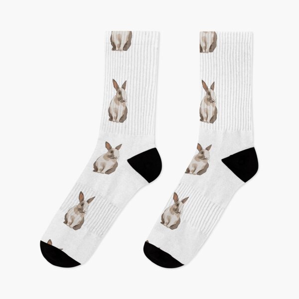 Item preview, Cute rabbit sitting calmly in a simple indoor space during daytime designed and sold by Ms. Iryna.