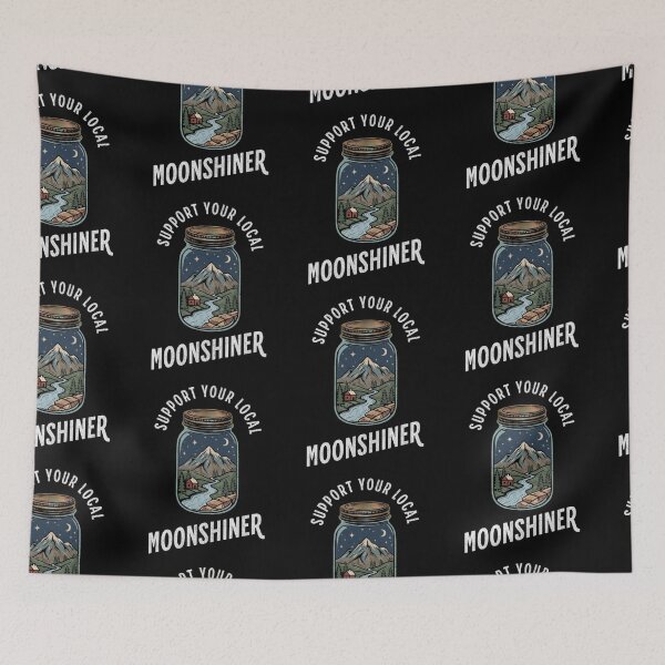 Item preview, Support Your Local Moonshiner Rustic Jar Art designed and sold by d247.