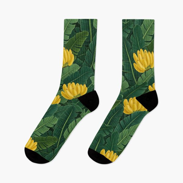 Item preview, Tropical Paradise: Seamless Banana Leaf & Fruit Pattern designed and sold by krazzyremo.