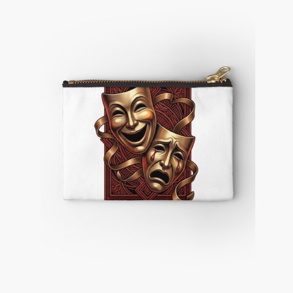 Item preview, Happy & Sad Face Mask Duo – Mood Expression Sticker designed and sold by Larrysamdesign.