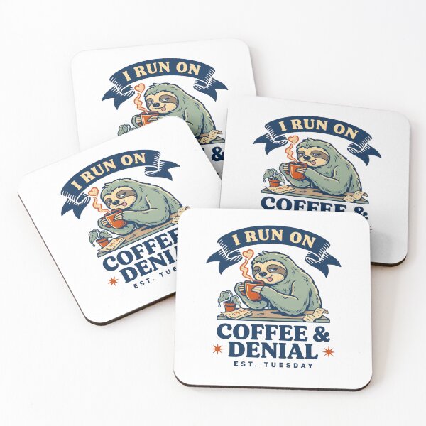 Item preview, I Run On Coffee and Denial designed and sold by Ink And Inspire.