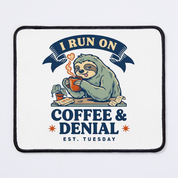 Item preview, I Run On Coffee and Denial designed and sold by Ink And Inspire.