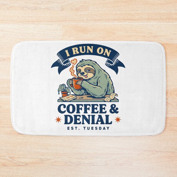 Item preview, I Run On Coffee and Denial designed and sold by Ink And Inspire.