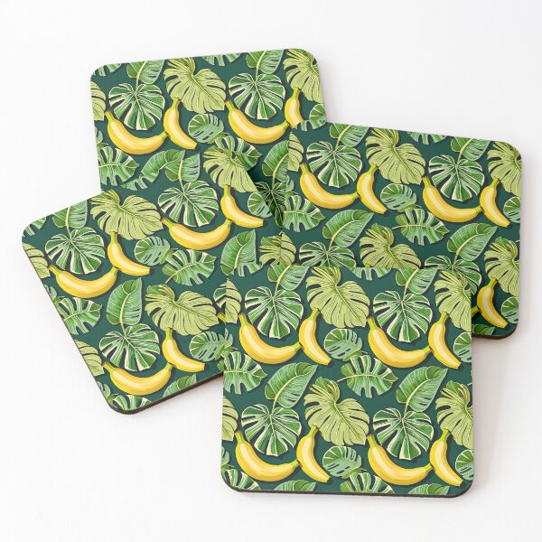 Item preview, Lush Tropical Banana & Leaf Seamless Pattern designed and sold by krazzyremo.