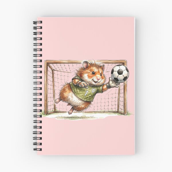 Item preview, Cute Watercolor Hamster Goalkeeper Diving Soccer Net Art designed and sold by BreezifyDesignStudio.