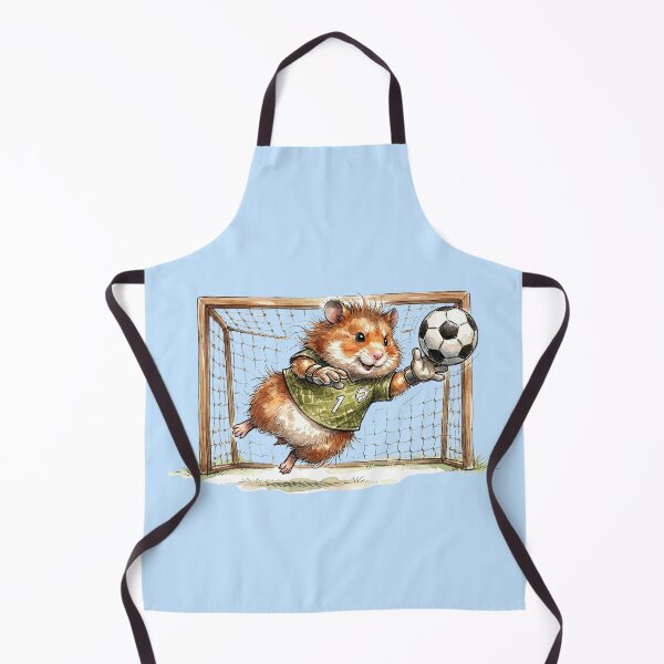 Item preview, Cute Watercolor Hamster Goalkeeper Diving Soccer Net Art designed and sold by BreezifyDesignStudio.