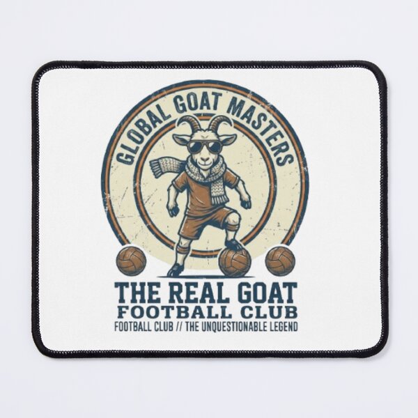 Item preview, The Real GOAT Football Club Vintage Retro Soccer designed and sold by Dream Weave Studio.