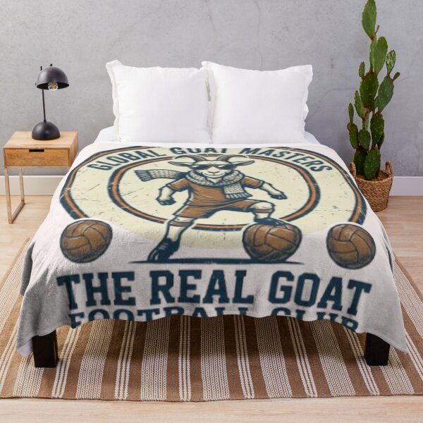 Item preview, The Real GOAT Football Club Vintage Retro Soccer designed and sold by Dream Weave Studio.