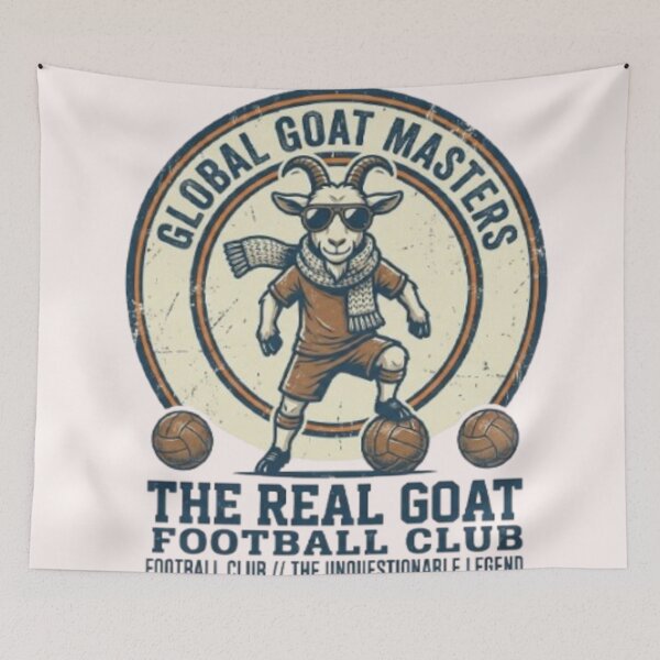 Item preview, The Real GOAT Football Club Vintage Retro Soccer designed and sold by Dream Weave Studio.