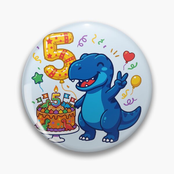 Item preview, Five Saurus blue T-rex 5th birthday dino lover designed and sold by Tronstell.