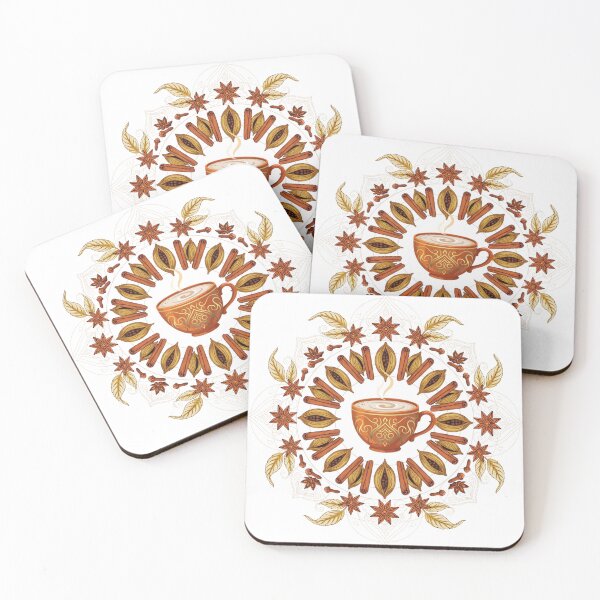 Item preview, Chai Latte Spice Mandala – Boho Tea Lover Design with Cinnamon, Cardamom & Star Anise designed and sold by ArcticFoxStudio.
