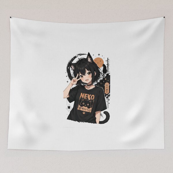 Item preview, Neko Kawaii Anime Cat Aesthetic designed and sold by Amr Siam.