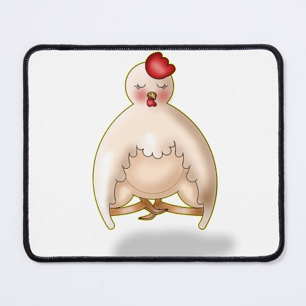 Item preview, Cute Zen Kawaii Meditating White Chicken Yoga designed and sold by BalRaju-Doodles.