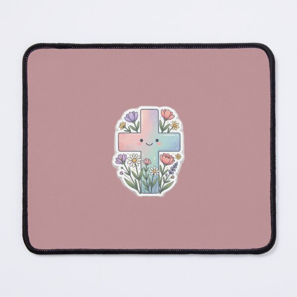 Item preview, Aesthetic Wildflowers Christian Cross designed and sold by DanishDesignCo.