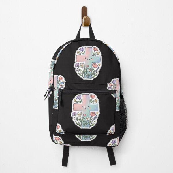 Item preview, Aesthetic Wildflowers Christian Cross designed and sold by DanishDesignCo.