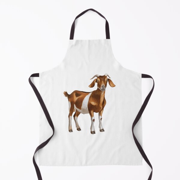 Item preview, Brown and white goat stands in a simple pose with a confident expression in a clear setting designed and sold by Ms. Iryna.
