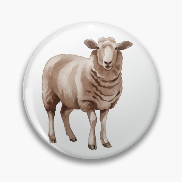 Item preview, Sheep standing in a field, looking towards the viewer in a calm setting during daylight designed and sold by Ms. Iryna.