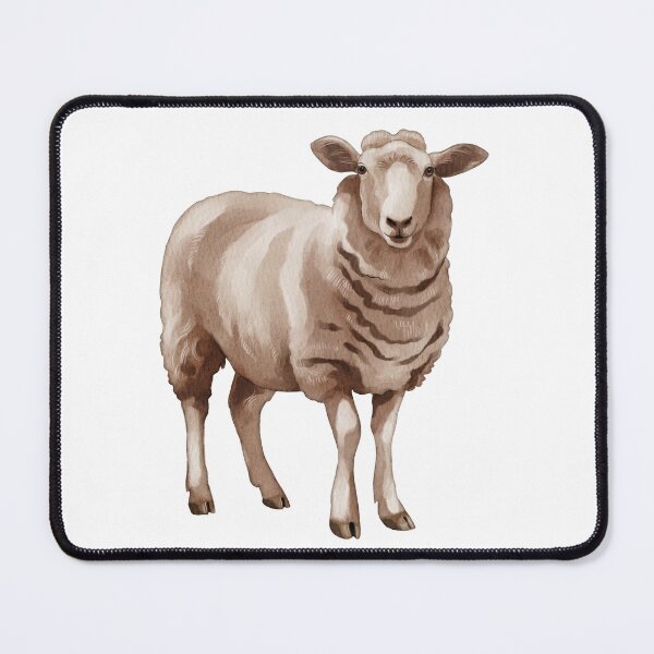 Item preview, Sheep standing in a field, looking towards the viewer in a calm setting during daylight designed and sold by Ms. Iryna.