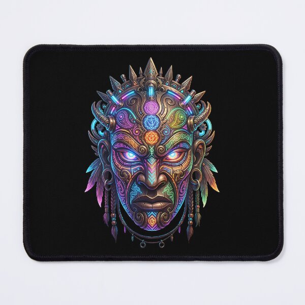 Artikelvorschau, Tribal Psy Mask – Neon Spirit Face entworfen und verkauft von RH Design Lab.