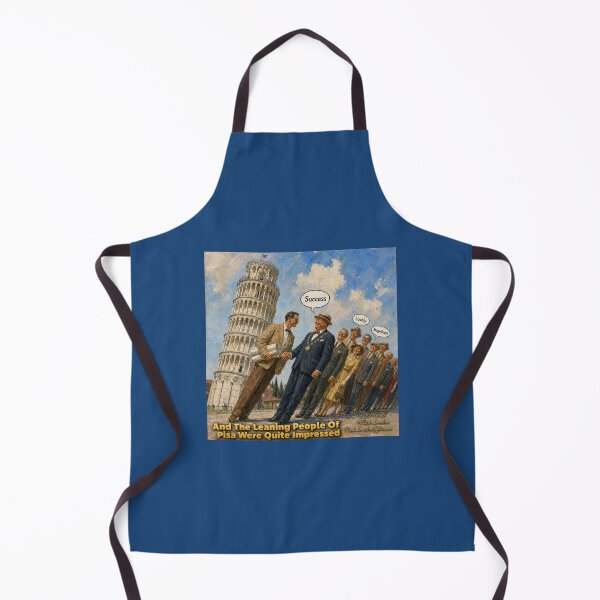 Item preview, The Leaning People of Pisa – Travel Humor Cartoon designed and sold by Rick London Gifts.
