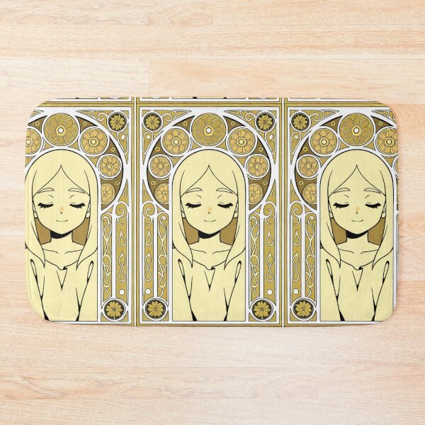 Item preview, Portrait - Blonde woman closed eyes gold frame designed and sold by AnimeShin.