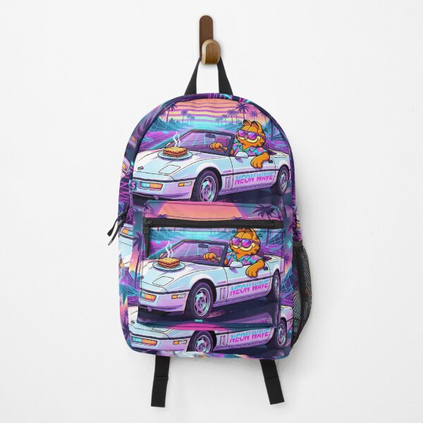 Item preview, VHS Retro Neon Cyberpunk Cosmic Cat Lasagna Designs designed and sold by ART ATTACK ZONE.