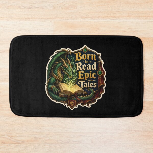 Item preview, Born to Read Epic Tales Fantasy Dragon Sticker  designed and sold by Sketchlegacy.